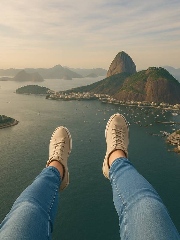Passeio de helicóptero no RIo de Janeiro sem portas Bahia de Guanabara.